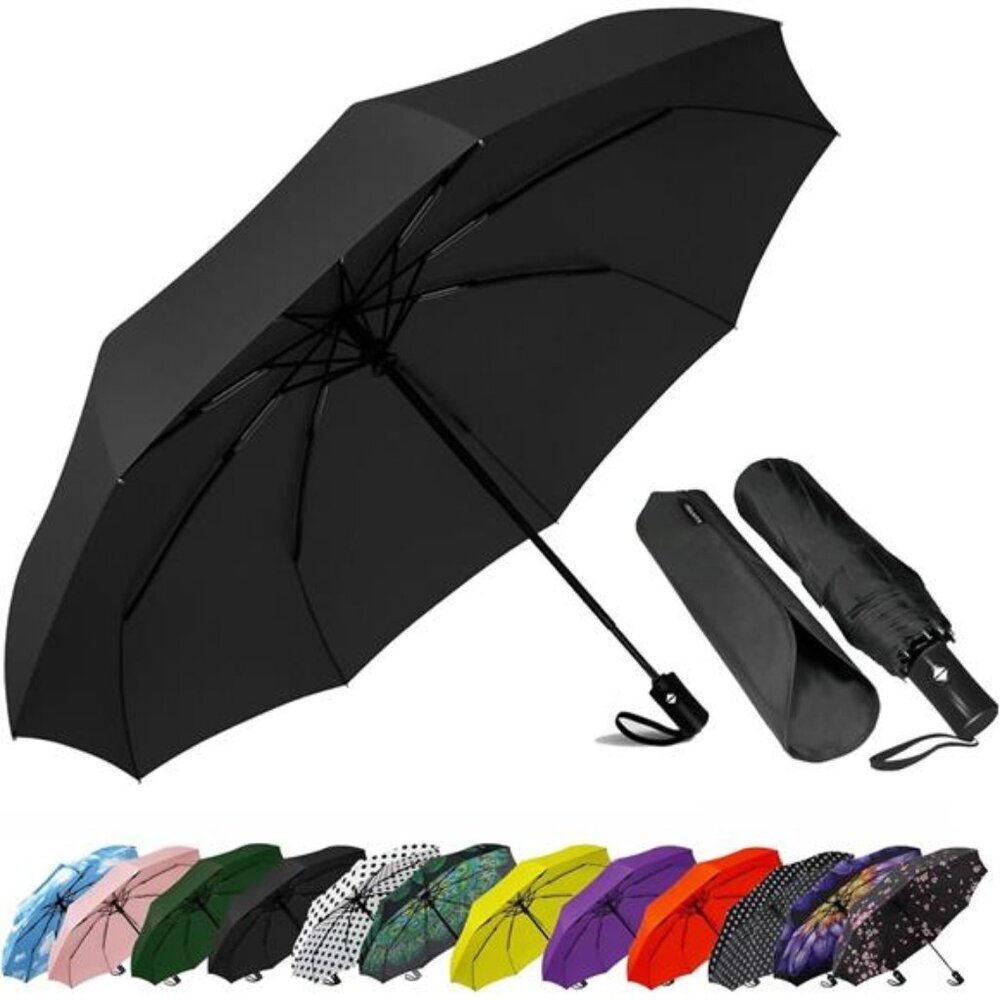 Travel Umbrella Compact Automatic Folding Lightweight Rain Umbrella Windproof